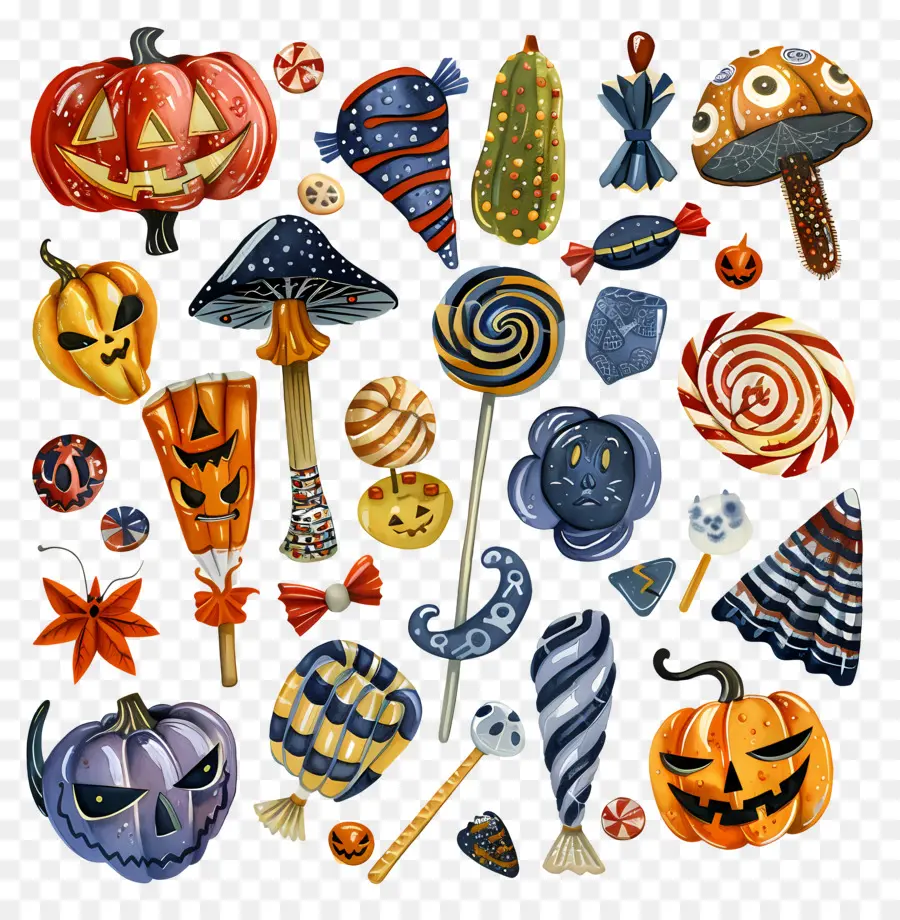 Pesta Halloween，Permen Halloween PNG