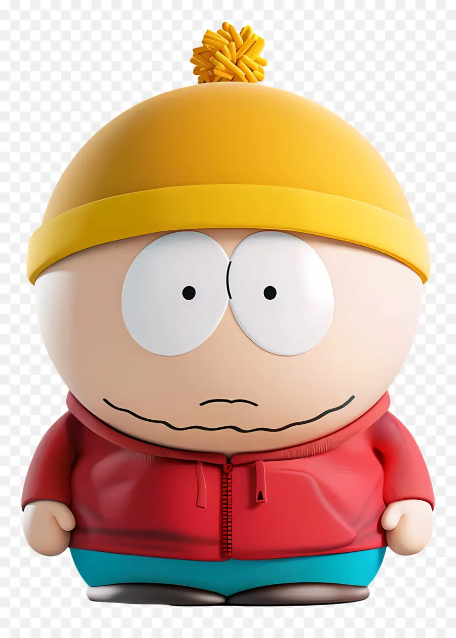 Eric Cartman，Karakter Kartun Dengan Topi Kuning PNG