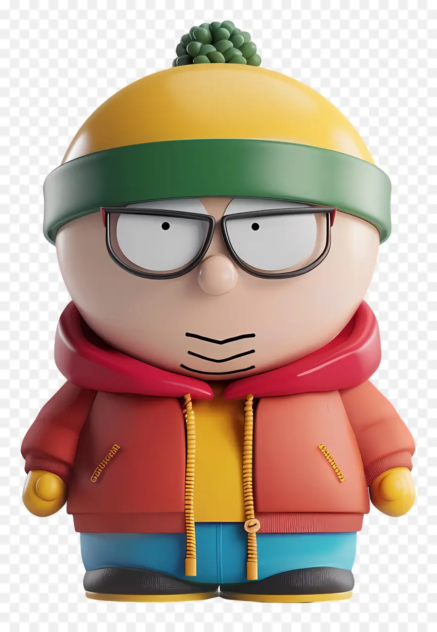 Eric Cartman，Karakter Kartun Dengan Topi Kuning Dan Hijau PNG