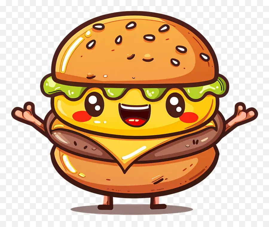 Burger Animasi，Burger Kartun PNG