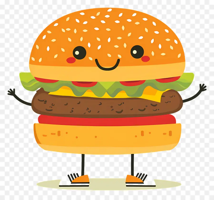 Burger Animasi，Burger Kartun PNG