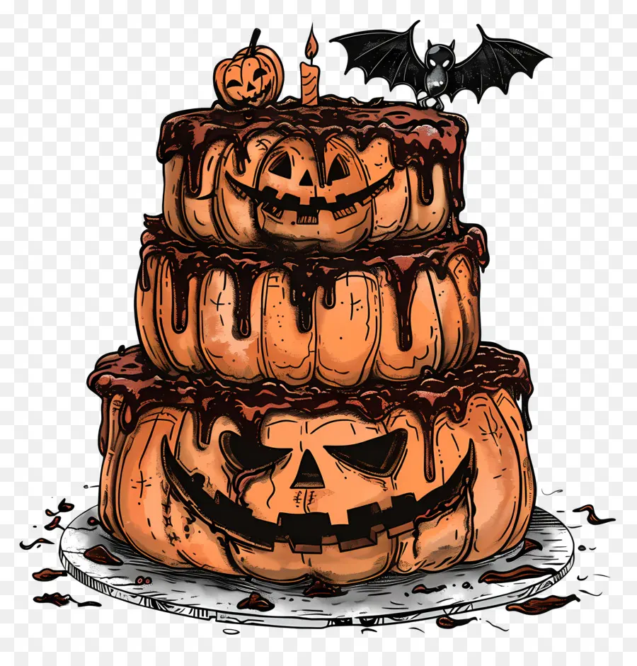 Kue Halloween，Labu PNG