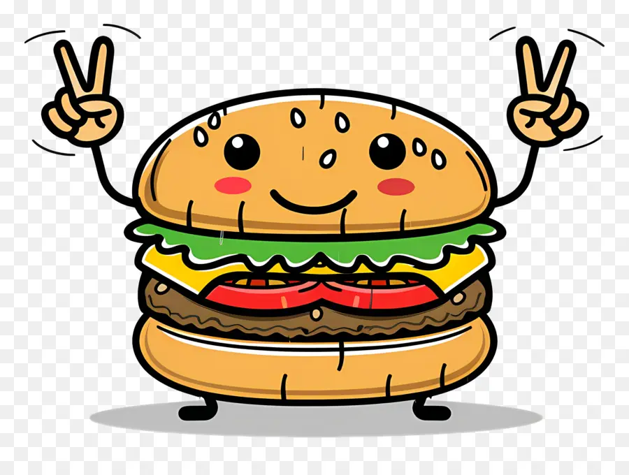 Burger Animasi，Burger Kartun PNG