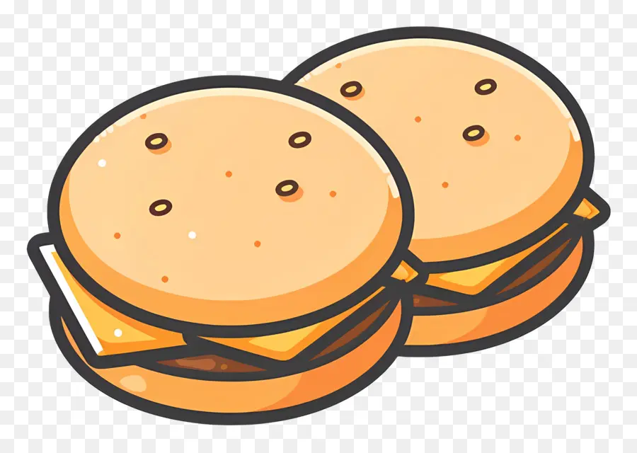 Biskuit，Burger Keju PNG