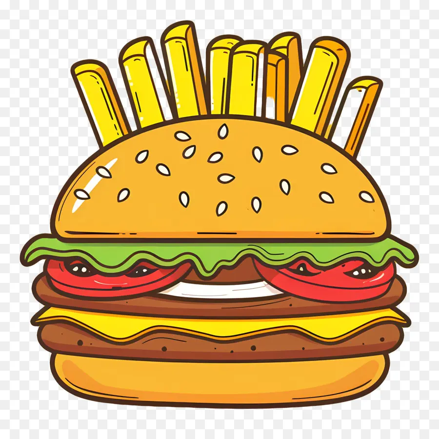 Burger Animasi，Hamburger PNG