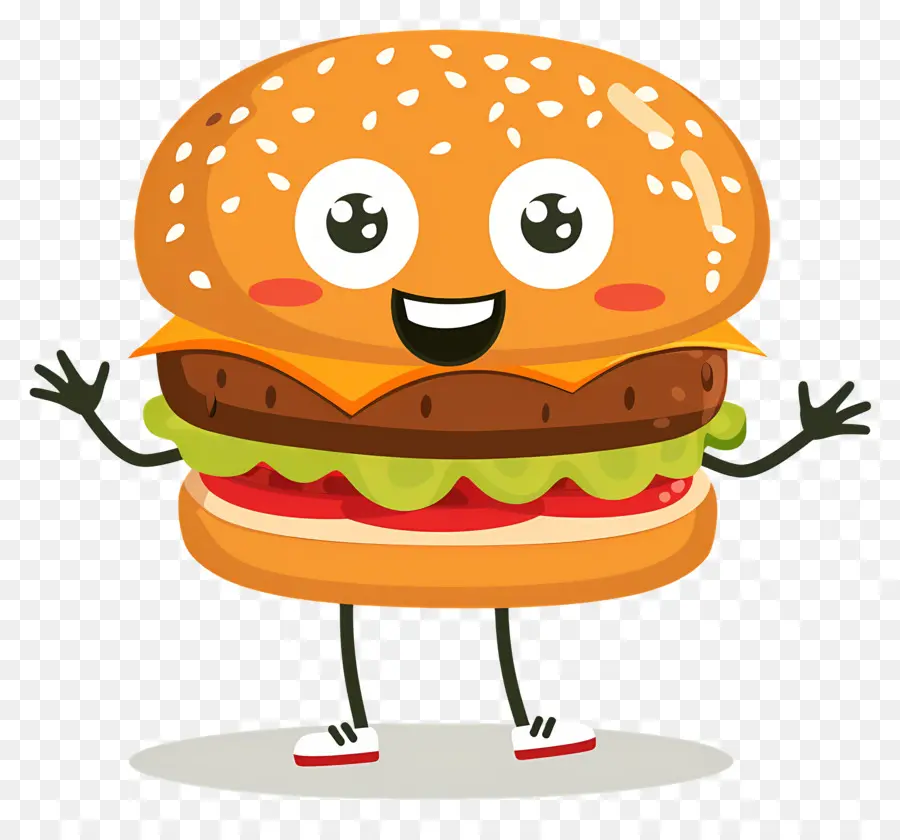 Burger Animasi，Burger Kartun PNG