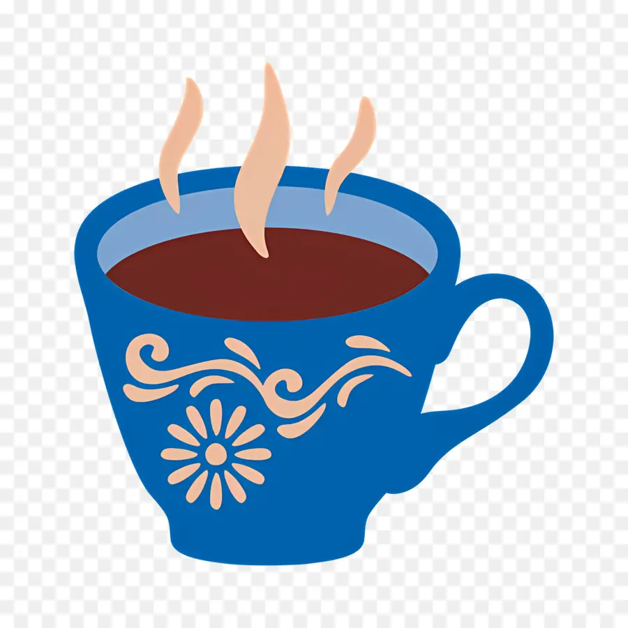 Kopi Turki，Cangkir Kopi Biru PNG