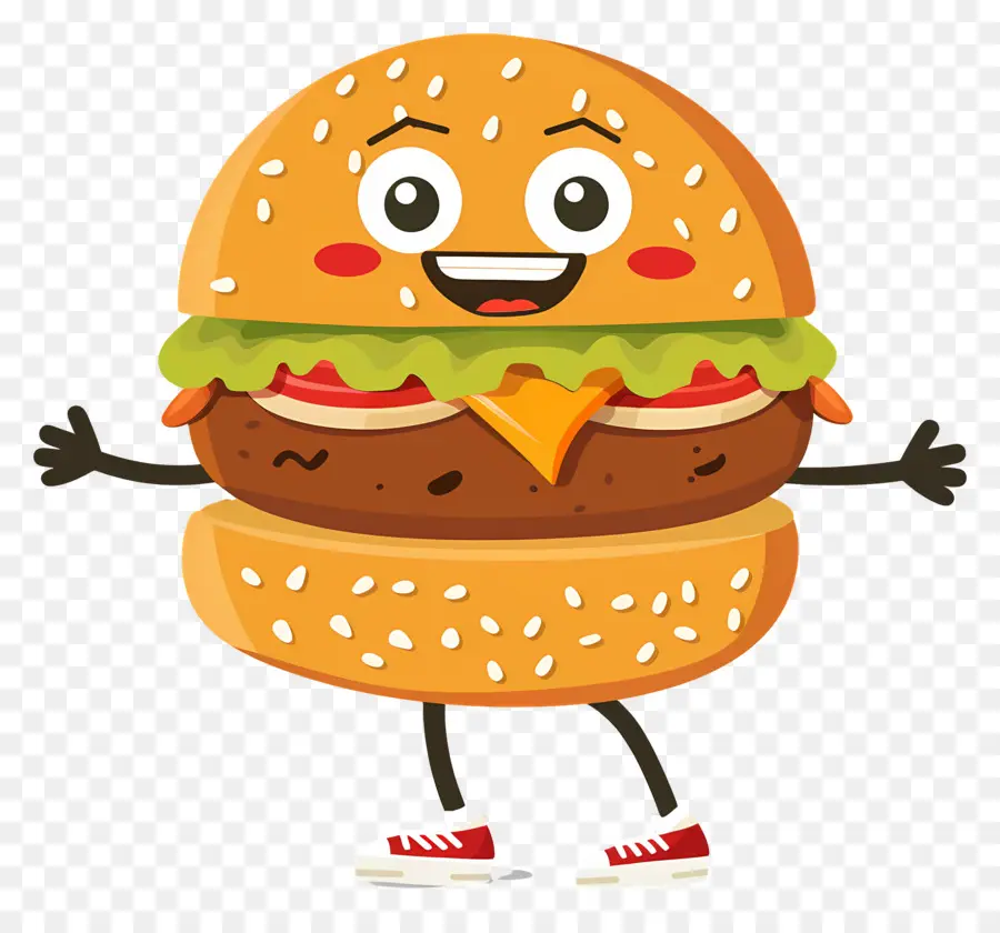 Burger Animasi，Burger Kartun PNG