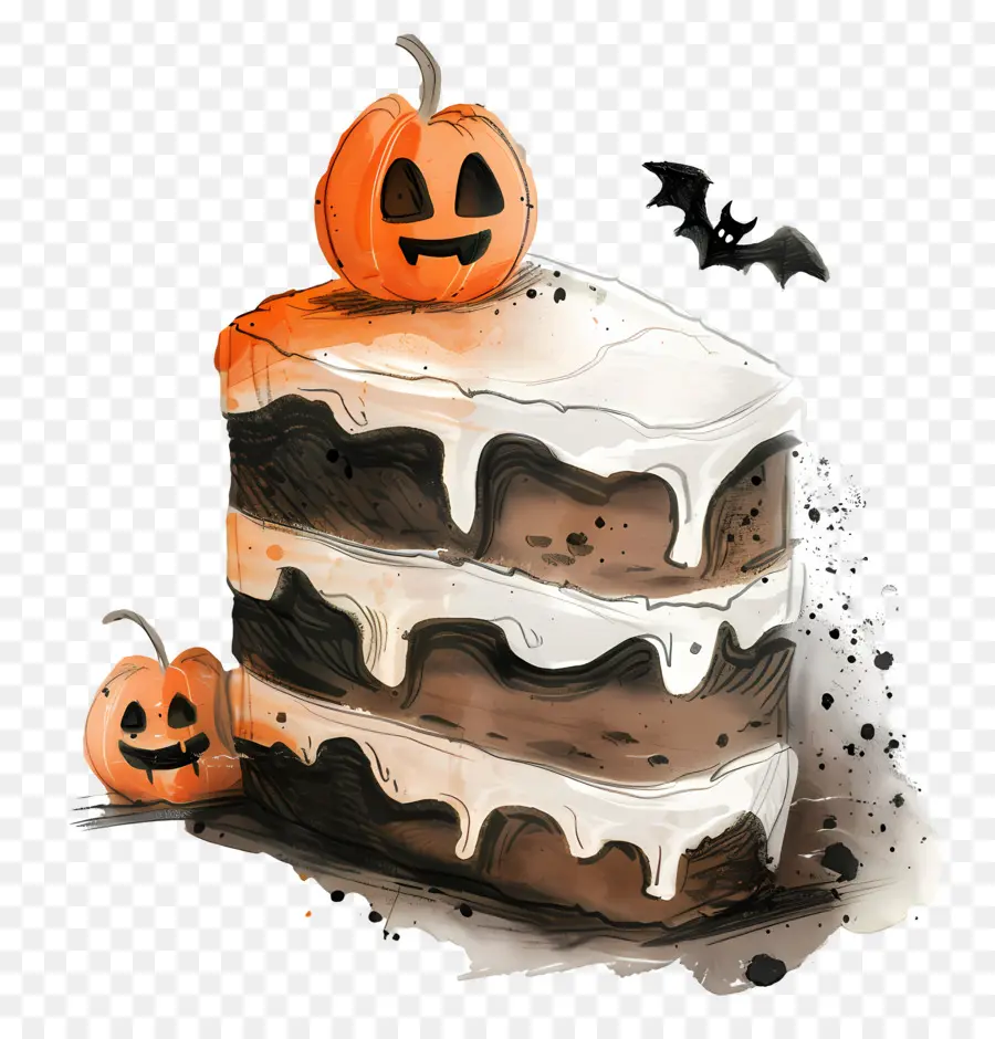 Kue Halloween，Sepotong Kue Halloween PNG