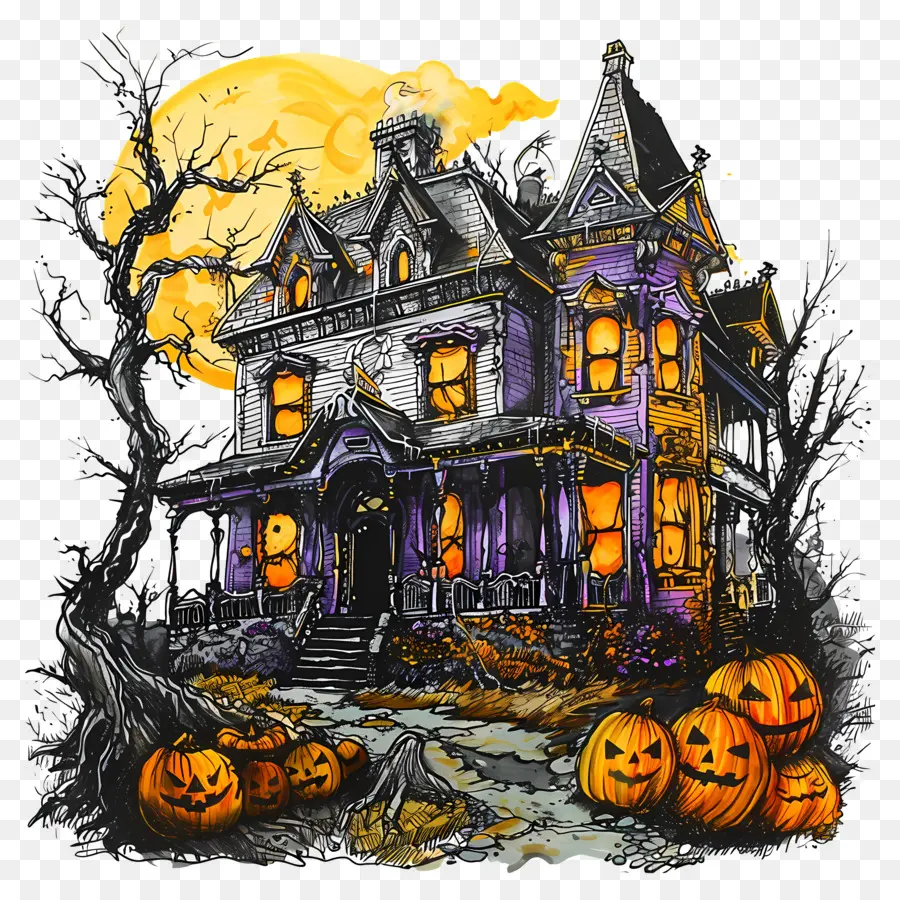 Rumah Halloween，Rumah Berhantu PNG