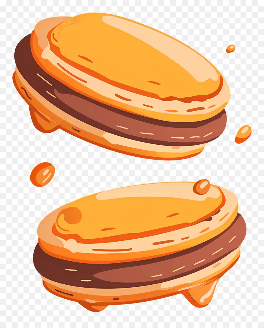 Biskuit，Macaron Oranye PNG