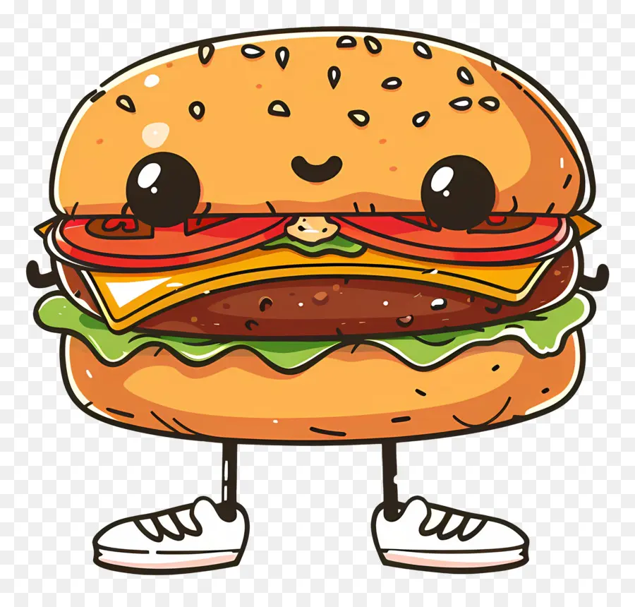 Burger Animasi，Burger Kartun PNG