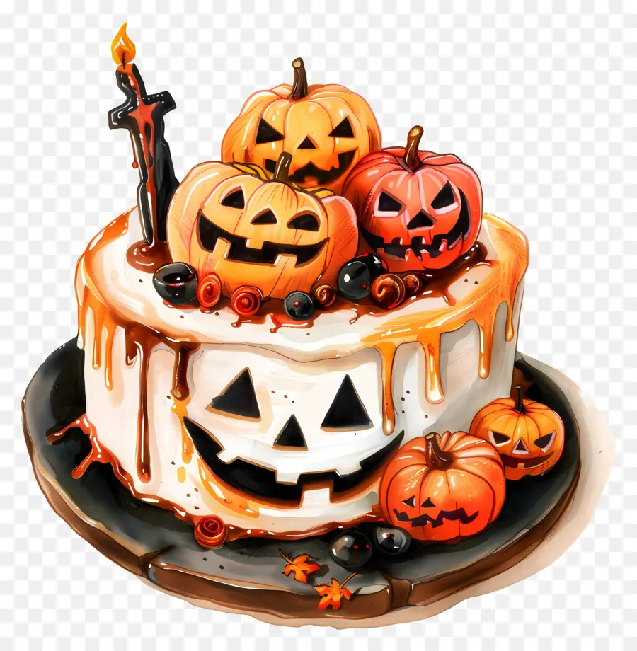 Kue Halloween，Labu PNG