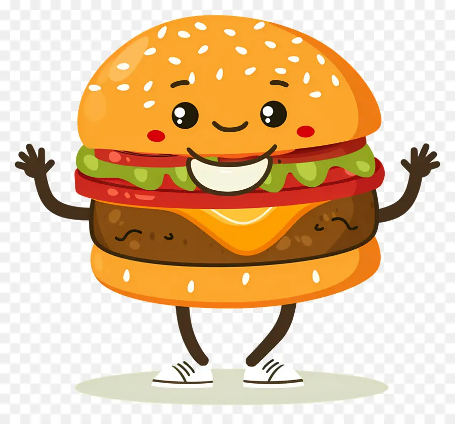 Burger Animasi，Burger Kartun PNG