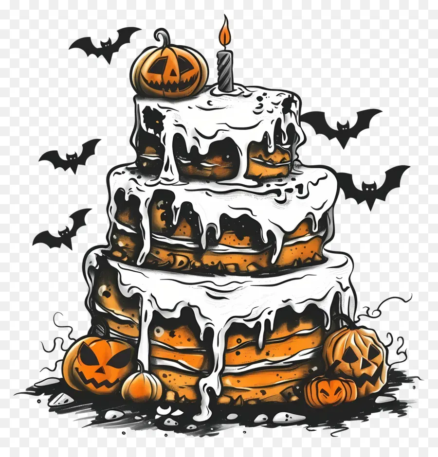 Kue Halloween，Labu PNG