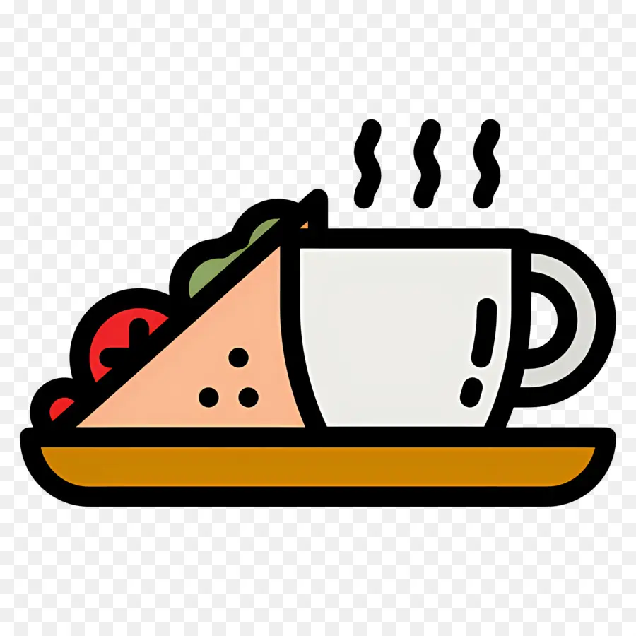 Sarapan Kopi，Sandwich Dan Kopi PNG