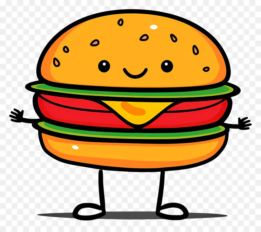 Burger Animasi，Burger Kartun PNG