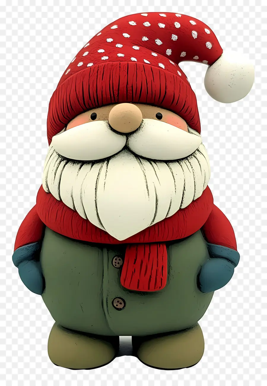 Kurcaci Natal，Santa Gnome Dengan Syal PNG