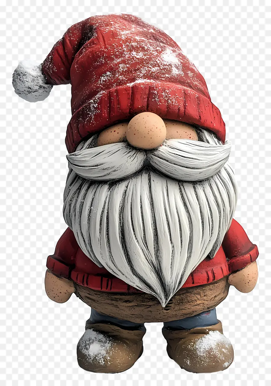 Kurcaci Natal，Santa Gnome Dengan Syal PNG