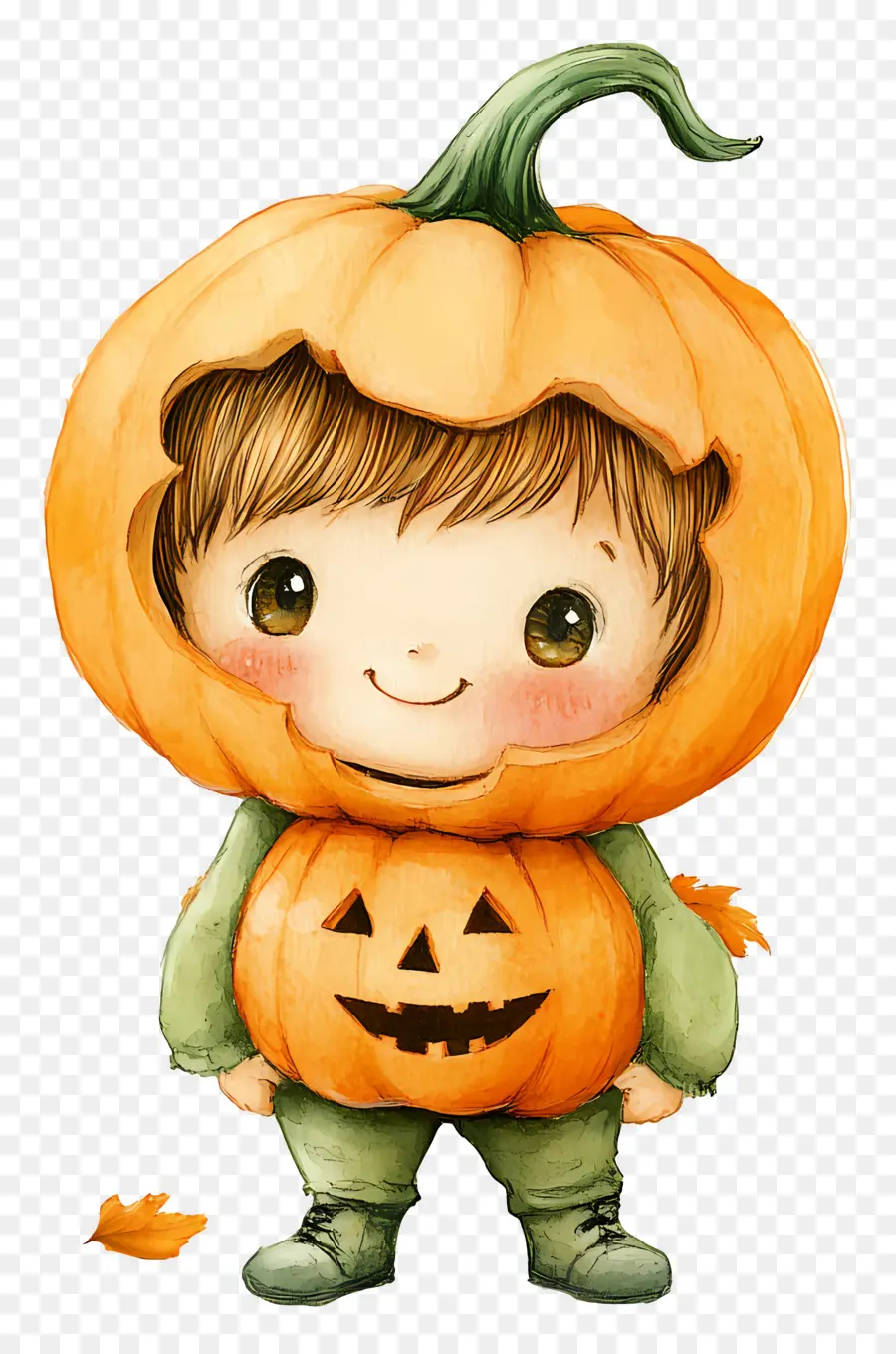 Kostum Halloween，Karakter Labu PNG