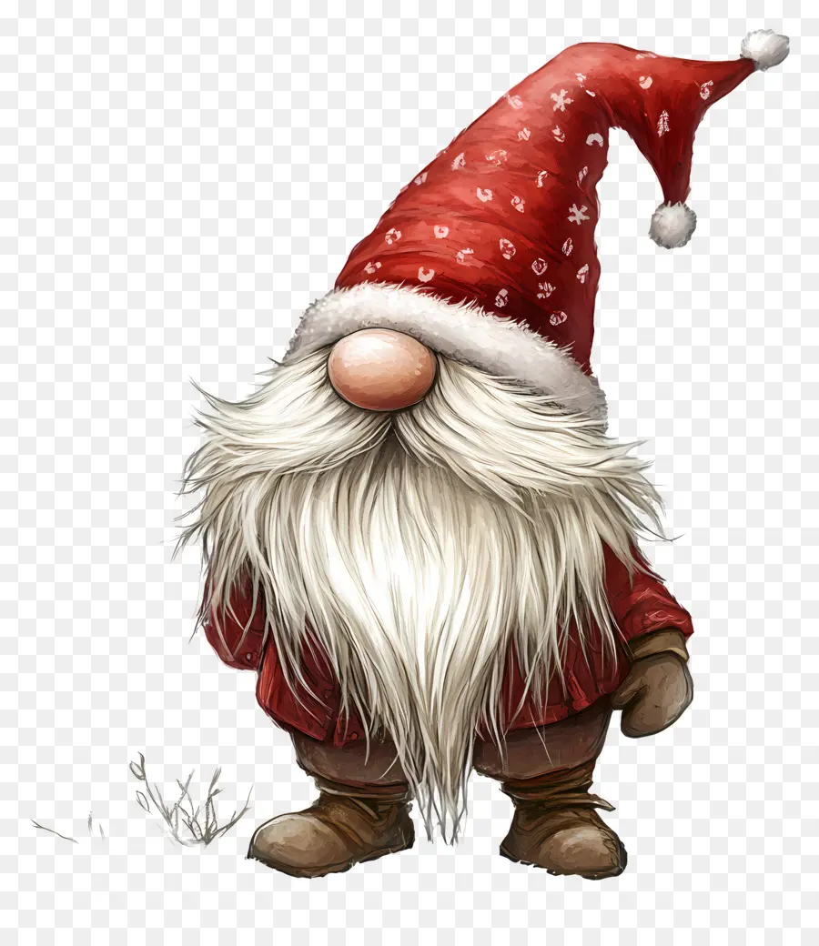 Kurcaci Natal，Gnome Dengan Topi PNG