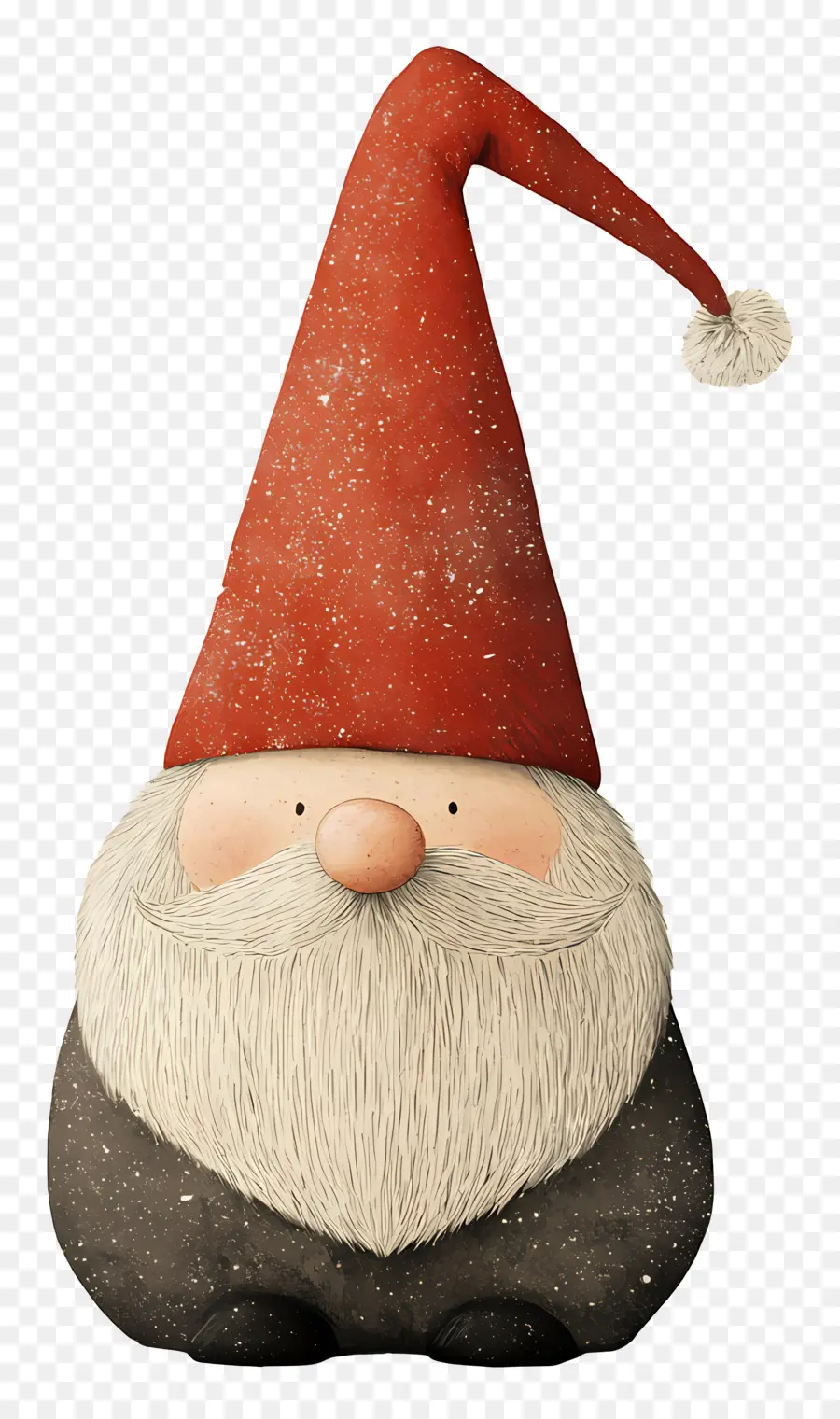 Kurcaci Natal，Santa Gnome Dengan Topi Panjang PNG