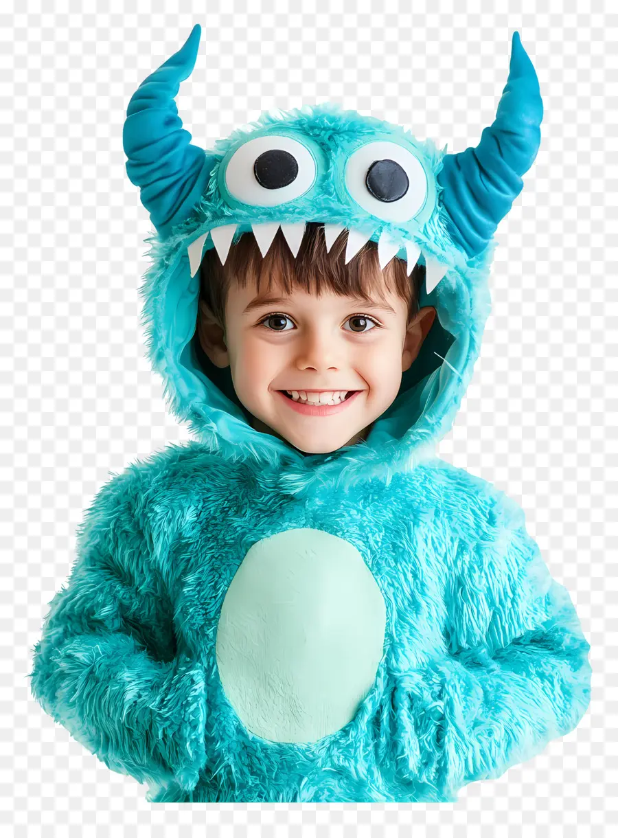 Kostum Halloween，Kostum Monster Biru PNG