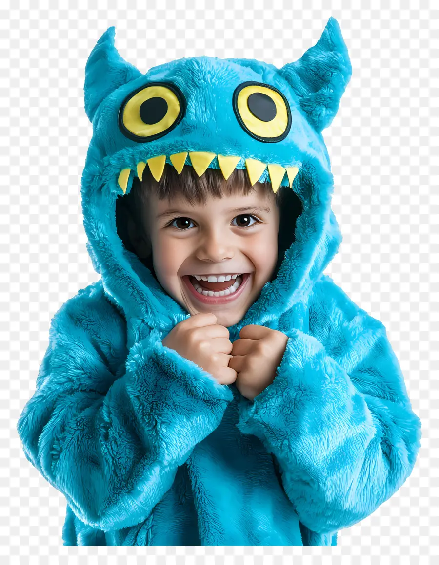 Kostum Halloween，Kostum Monster Biru PNG