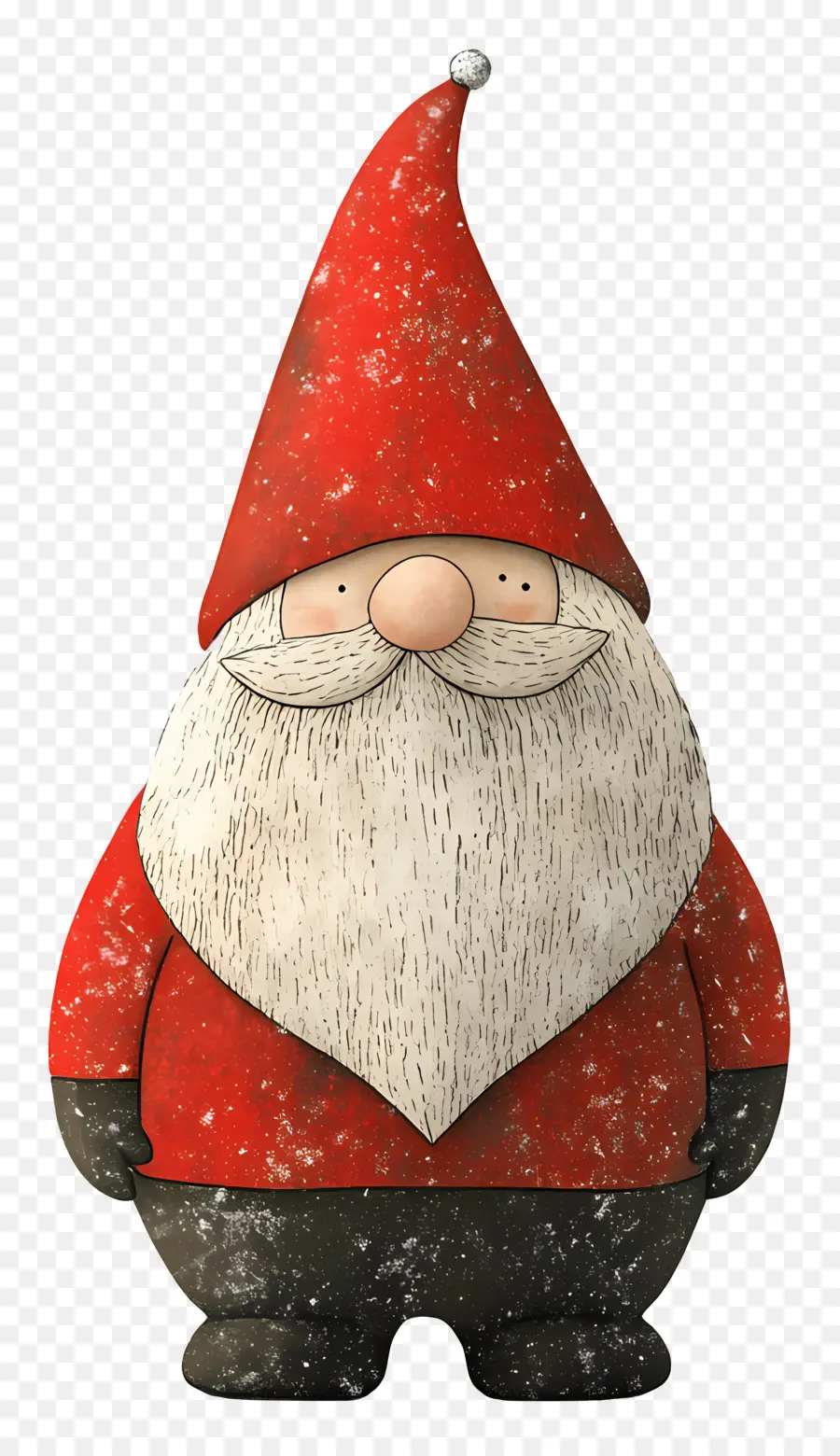 Kurcaci Natal，Santa Gnome Dengan Topi Panjang PNG