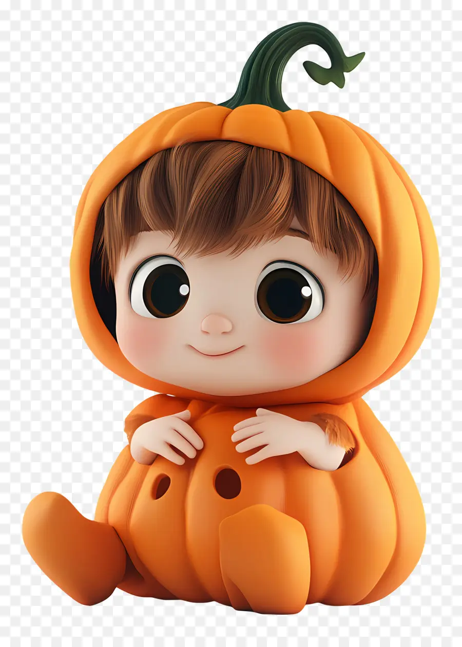 Kostum Halloween，Kostum Labu Kartun Anak PNG