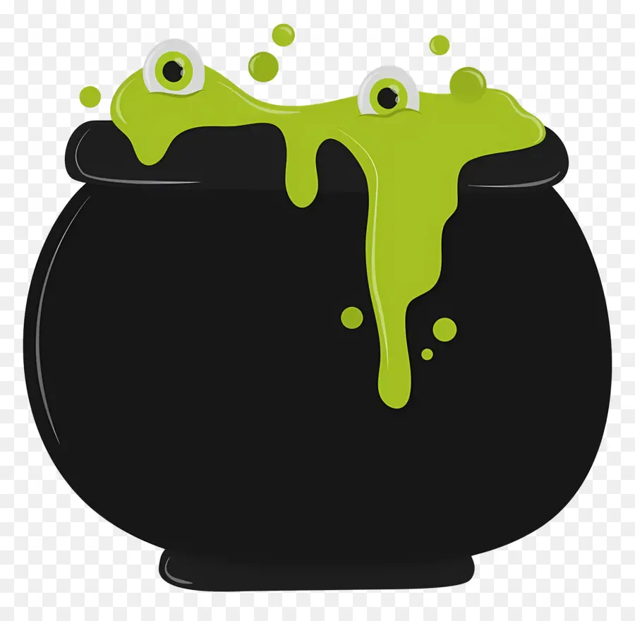 Kuali Halloween，Kuali Dengan Slime PNG