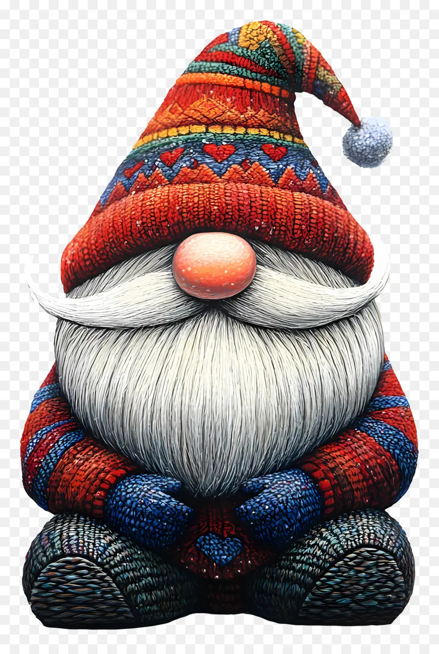 Kurcaci Natal，Gnome Berwarna Warni PNG