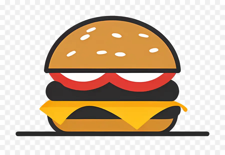 Logo Burger，Burger Sederhana PNG