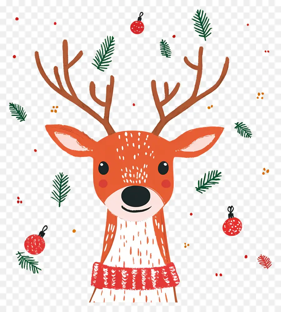 Rusa Natal，Rusa Kutub Dengan Sweater PNG