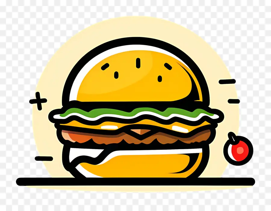 Logo Burger，Burger Sederhana PNG