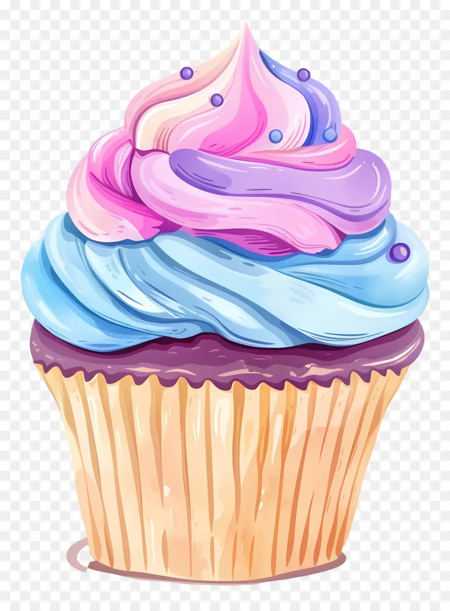 Kue Mangkuk Yang Lucu，Cupcake Dengan Ceri PNG