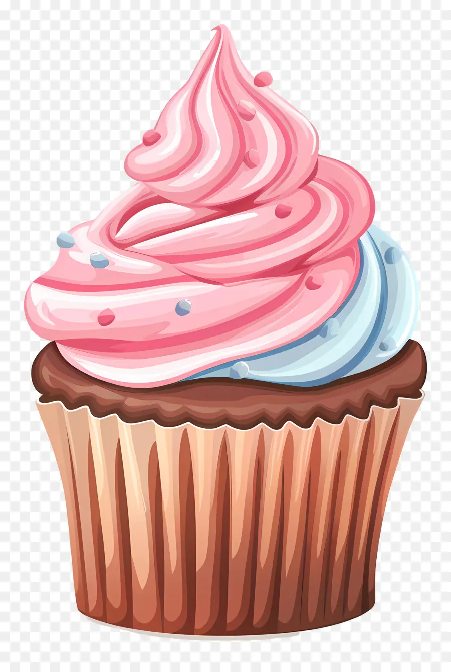 Kue Mangkuk Yang Lucu，Cupcake Dengan Ceri PNG