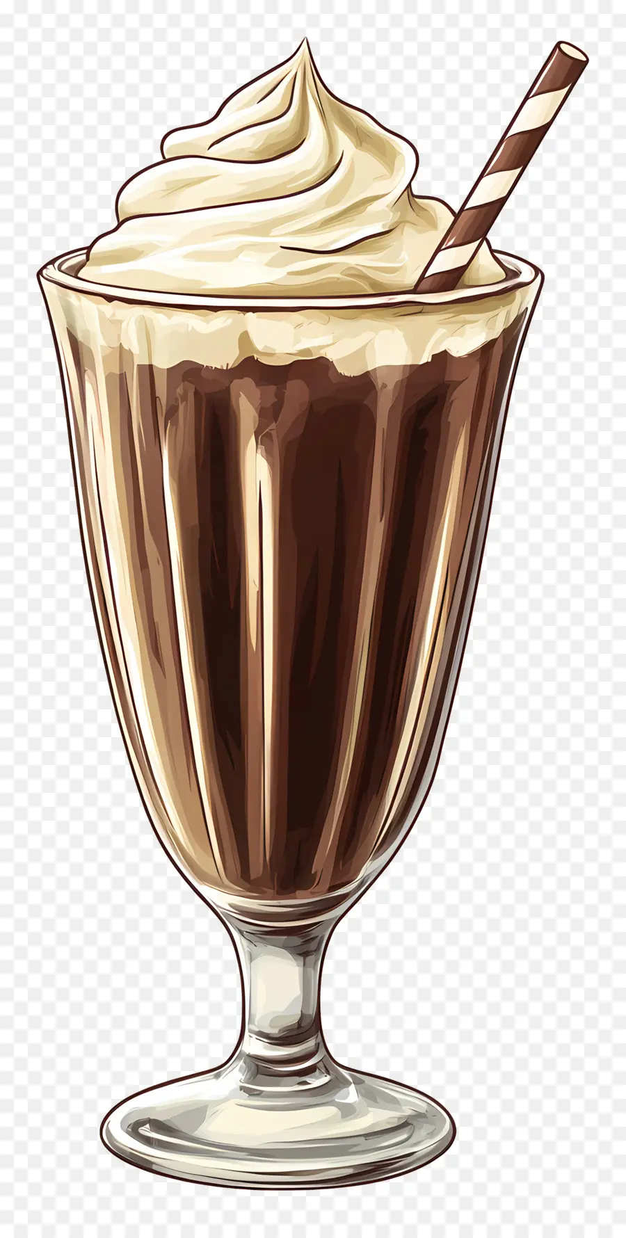 Milkshake Coklat，Minuman Kocok Susu PNG