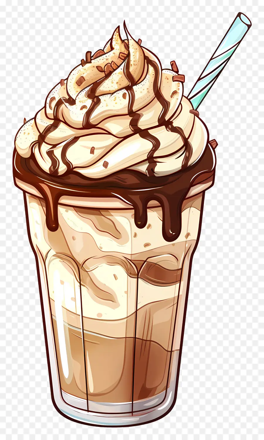 Frappuccino，Milkshake Coklat PNG