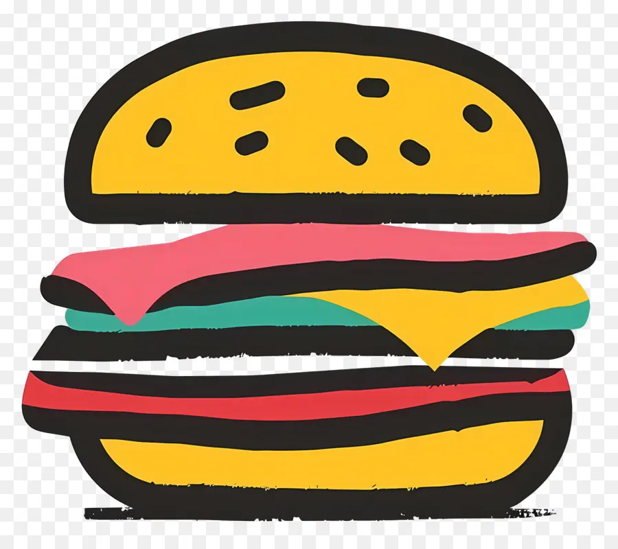 Logo Burger，Burger Bergaya PNG