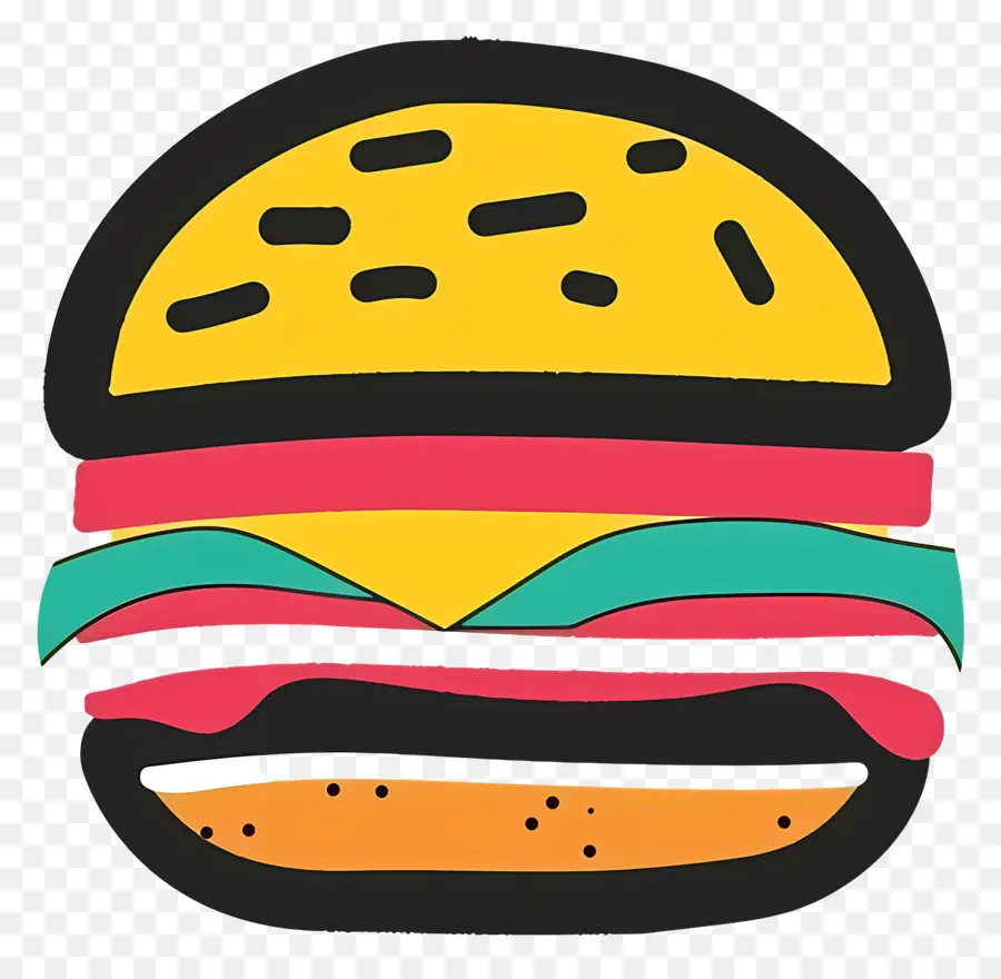 Logo Burger，Burger Bergaya PNG