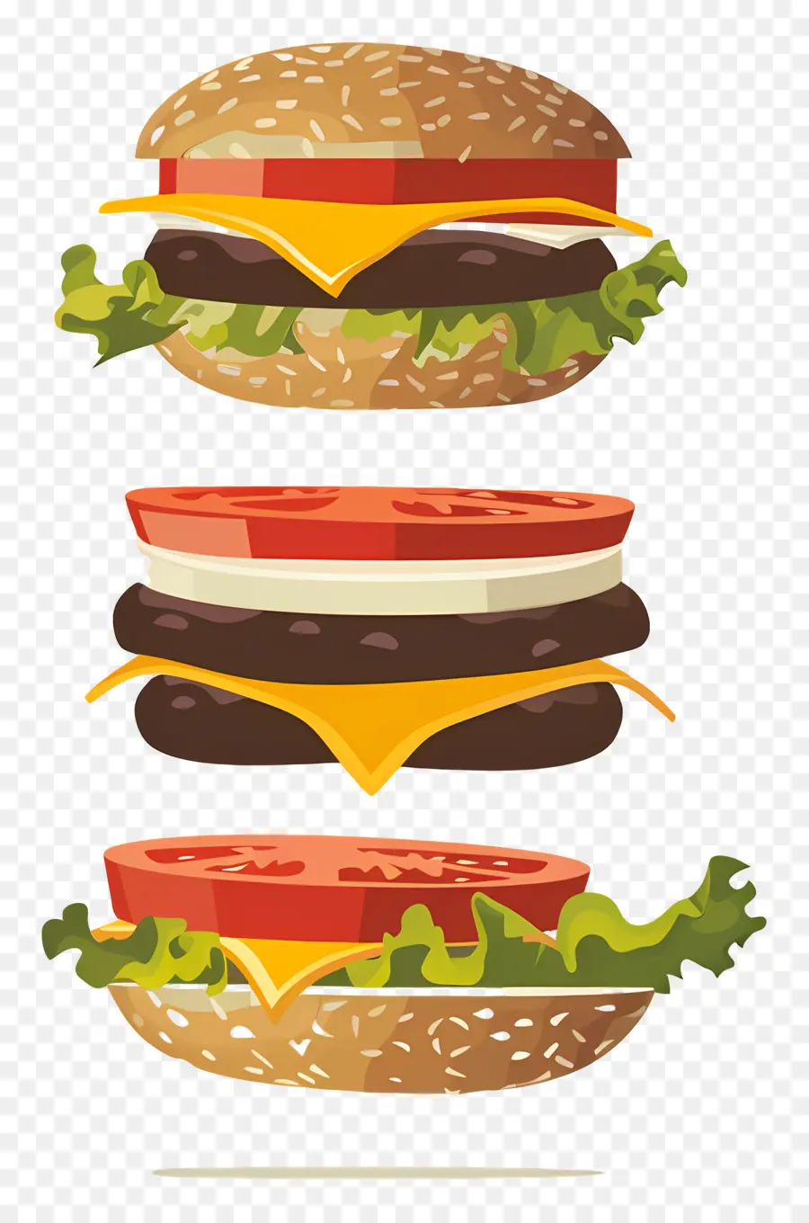 Burger Mengambang，Ledakan Burger PNG