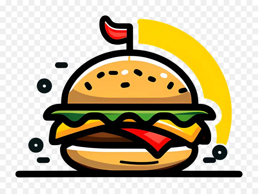 Logo Burger，Burger Sederhana PNG