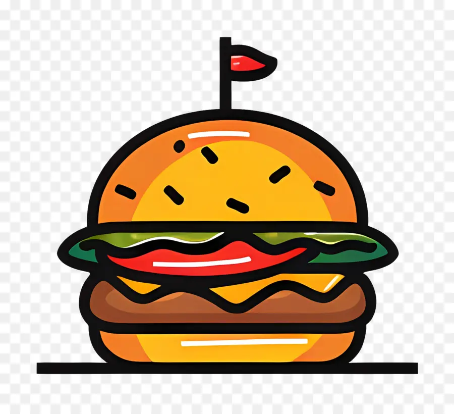 Logo Burger，Burger Sederhana PNG