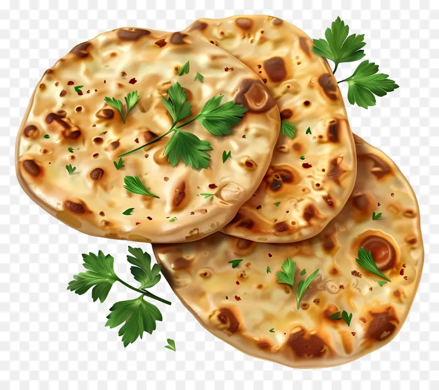 Roti Naan，Roti Pipih Dengan Bumbu PNG