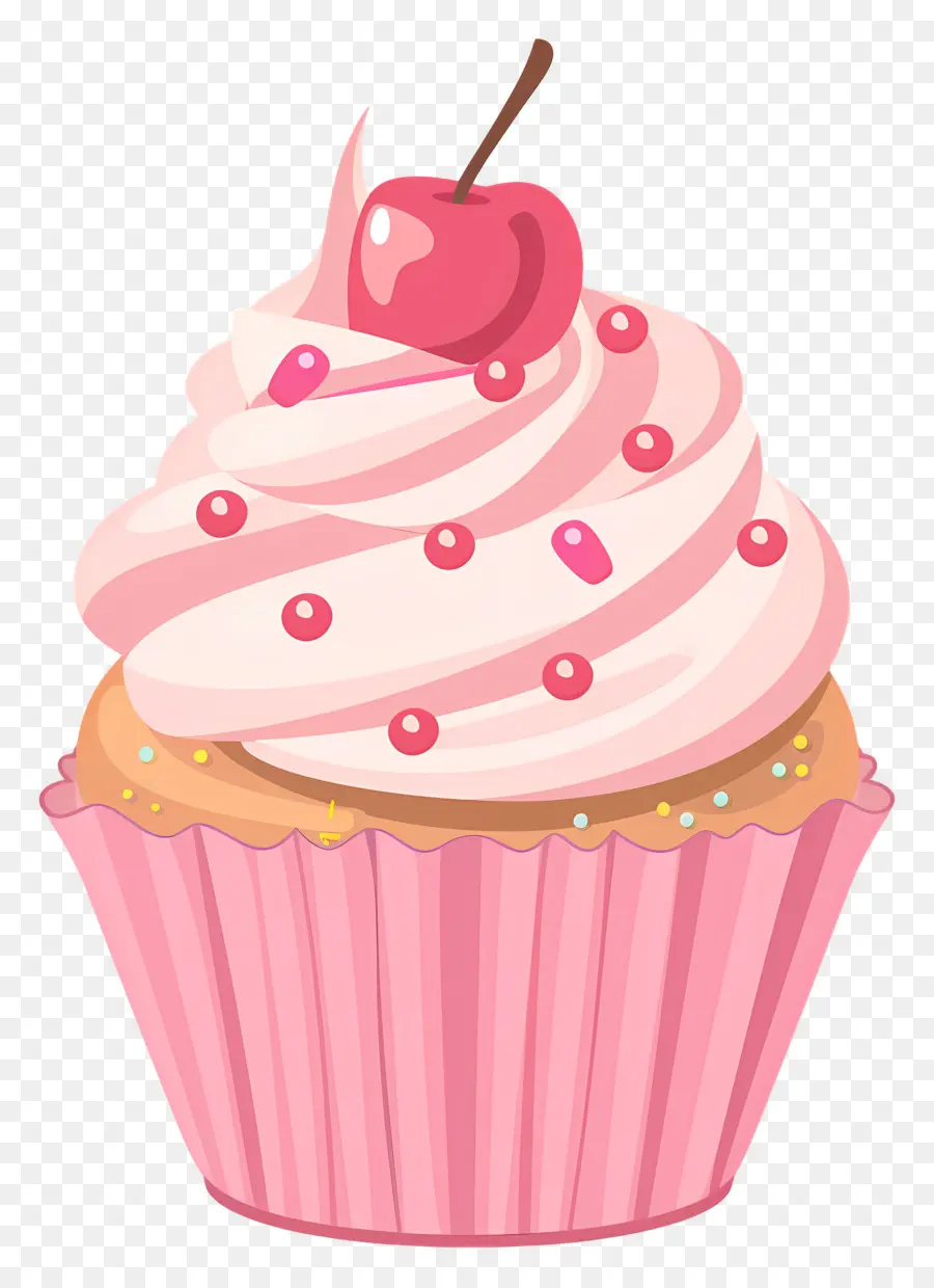 Kue Mangkuk Yang Lucu，Cupcake Dengan Ceri PNG