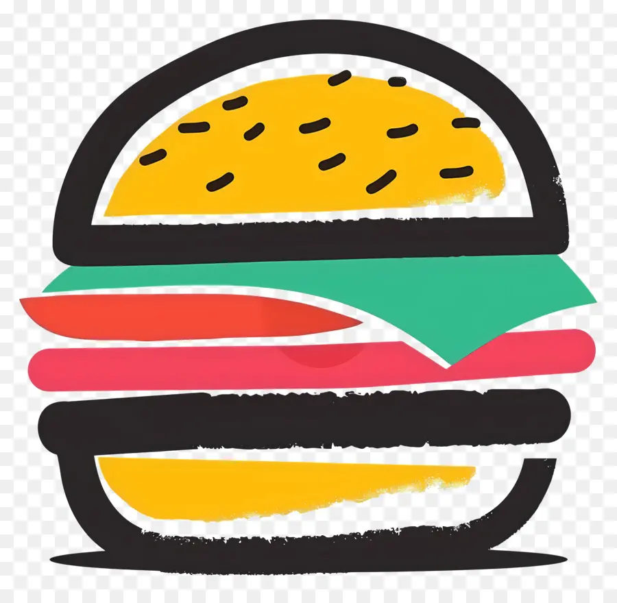 Logo Burger，Burger Bergaya PNG