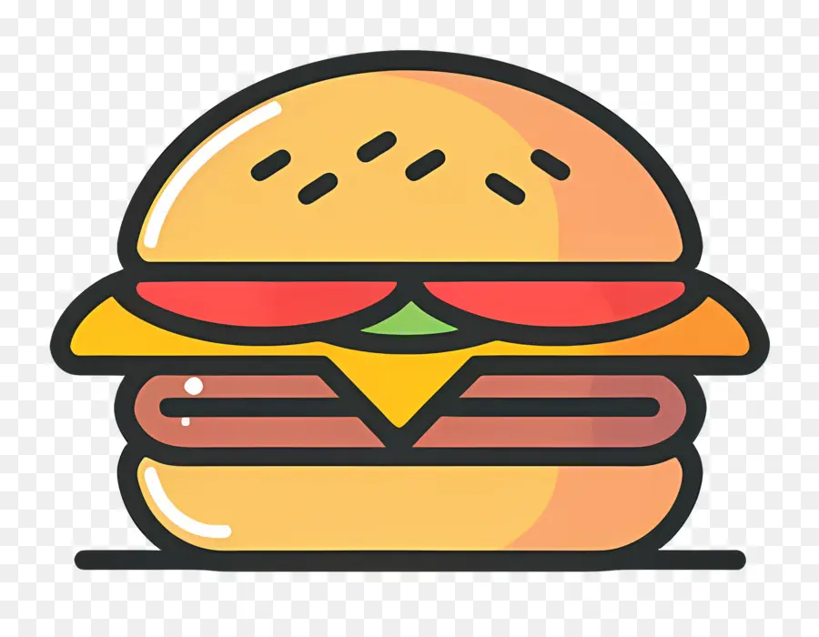 Logo Burger，Burger Sederhana PNG