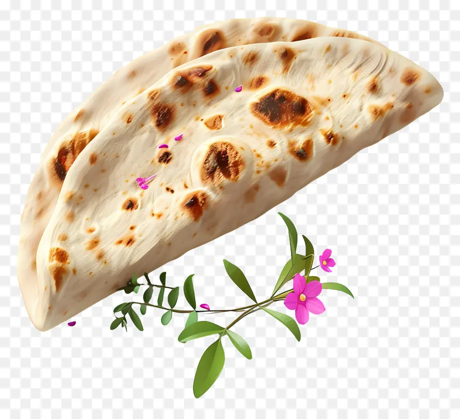 Roti Naan，Roti Naan Yang Dilipat PNG