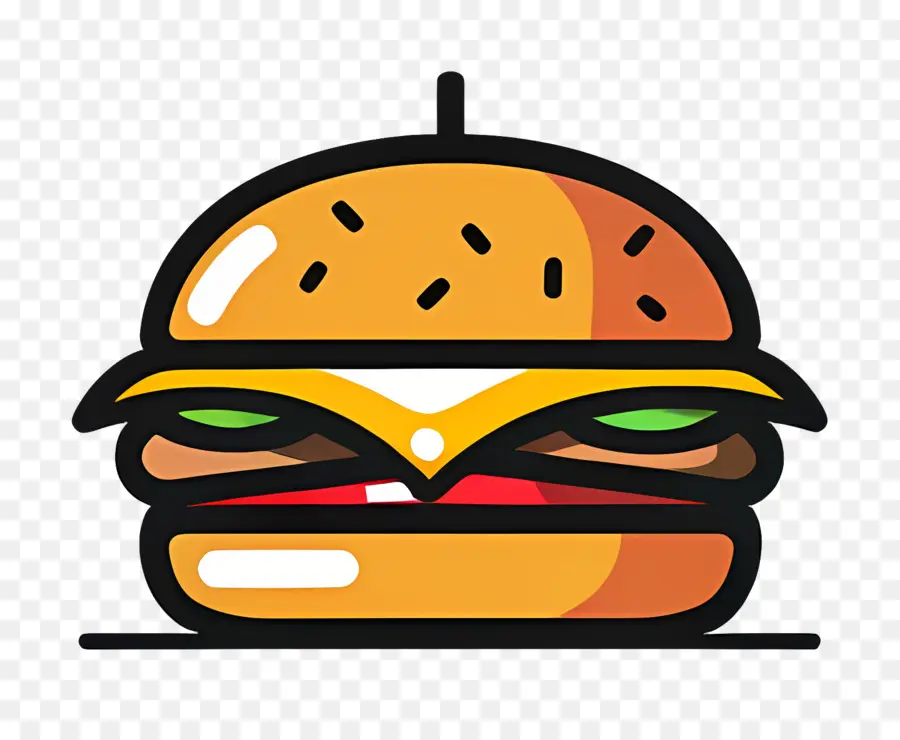 Logo Burger，Burger Sederhana PNG